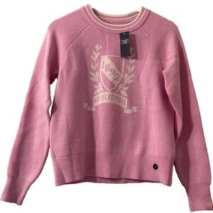 Abercrombie & Fitch Intarsia Varsity Crewneck Women’s Sweater Size Small